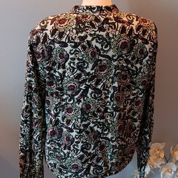 Free People balloon sleeve floral bomber jacket - Picture 4 of 7